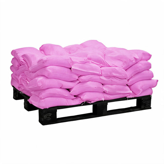 Sand Bags Pre Filled Pink (UV Protected) (50x10kg)